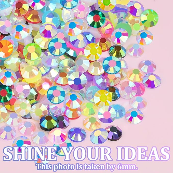 9000Pcs Resin Jelly Rhinestones with Tweezers for Crafting, Mixed-Color 4mm Flatback Gems, Bedazzling Crystal for DIY Crafts Clothing Tumblers Mugs Shoes Fabric Nail Art