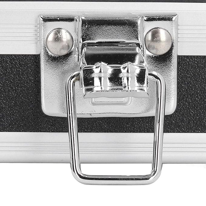 Pomya Nail Drill Bit Holder Storage Box, Multi Hole Nail Drill Bits Stand Displayer with Transparent Cover, Nail Bits Organizers Container (Black)