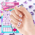 Hello Kitty Nail Stickers – 1 Sheet with 72 Stickers + 24 Rhinestones – Self-Adhesive Nail Art for Girls – Fun Activity & Gift Idea for Birthdays, Crafts, Party Bags and Playdates