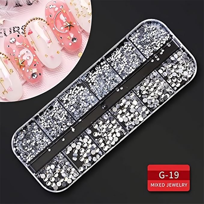 Nail Art Kit, Nail Design Tools Kit with Nail Art Brushes, Nail Art Dotting Pens, Nail Stickers for Nail Art, Nail Charms and Gems, Nail Rhinestones, Nail Art Decoration Kit