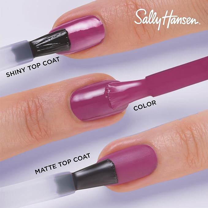 Sally Hansen Miracle Gel Salon Quality Nail Polish | Gel-Like Formula, Two-Step System, No UV Light Needed, Long Lasting | Opaque, Shimmery | 908 Pearl-ple | Pearlescent Lilac Nail Color
