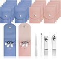 50 Sets Finger Nail Clipper Set Bulk,4 in 1 Adult Stainless Steel Travel Manicure Kit with Case Individually Wrapped Nail Clippers Bulk for Homeless,Hotel,Charity(2 Colors)