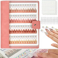 144 Magnetic Nail Color Book,Leather Magnetic Color Display Book with 144PCS Magnetic Tips & 1-240 Number Labels,Perfect for Nail Polish Nails Art Design(Pink)
