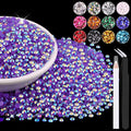 12000PCS 2mm Resin Jelly Rhinestones in Bulk (Dark Purple AB), Bedazzling Flatback Crystals Rhinestones for Crafting DIY Nail Decoration, Gems Diomand Charms for Tumbler Shoes Clothing Fabric