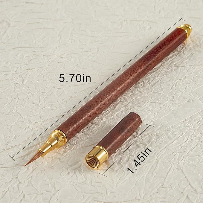 SILPECWEE Kolinsky Nail Art Brush, Nail Drawing Painting Pen 3D Carving Flower, Lines, Ombre Nail Design Tool Acrylic Manicure Brushes