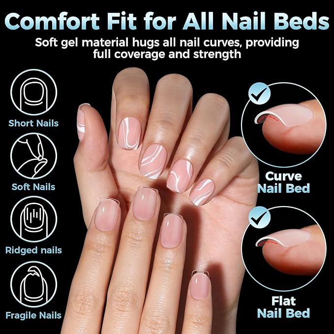 Extra Short Square Nail Tips: XS Short Nail Tips 360PCS Fake Nails 12 Sizes Soft Gel Pre-Shaped Acrylic Clear Square Press on Nails Tips for Nail Extension Home DIY Salon