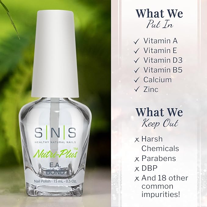 The SNS Specially Formulated Primer for Nail Dip Powder, EA Bond - Improves adhesion of Dip Powder Manicures for Oily Nail Beds - Dip Nail Polish - Low-Odor & No UV Lamp Required - 0.5 fl. oz.