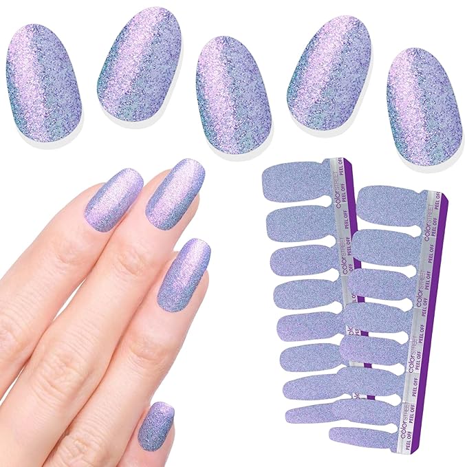 Color Street Purple Passion Glitter Nail Strips