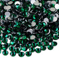 ss20 Emerald Glass Rhinestones 1440 Pcs Pack, 5mm Dark Green Flatback Rhinestone for Bling Tumbler, Shoes, Dance Costumes, Nail Art,Glitter Decoration