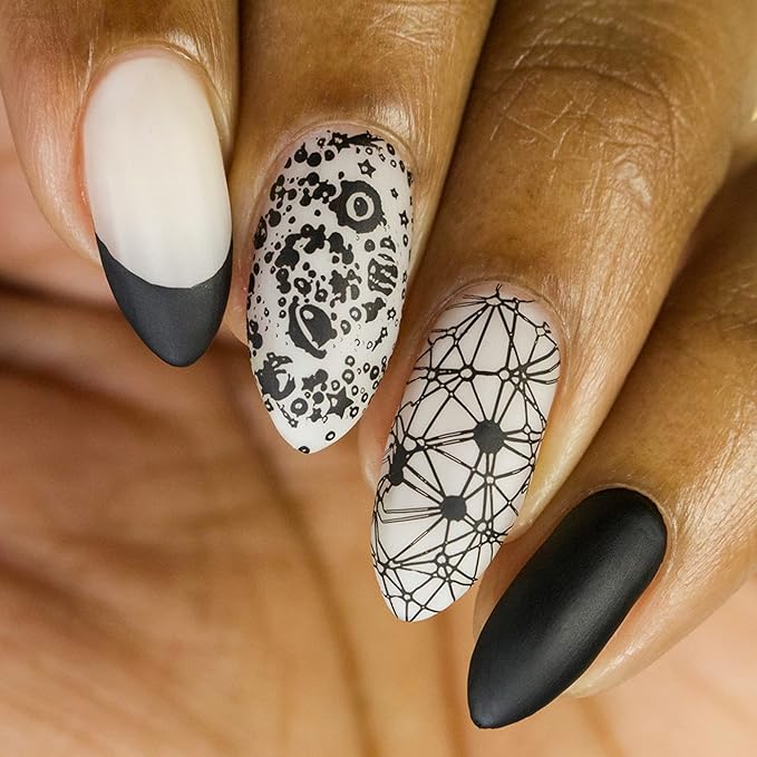 Whats Up Nails - B068 Totally Spaced Out Stamping Plate for Nail Art Design