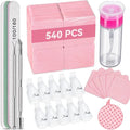 TsMADDTs Gel Nail Polish Remover Kit with Lint Free Wipes, Nail Soak Off Clips, 100ml Nail Polish Remover Bottle, Cuticle Pusher/Peeler, File, Buffer Block