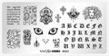 Whats Up Nails - B063 Goth is the New Black Stamping Plate for Halloween Nail Art Design