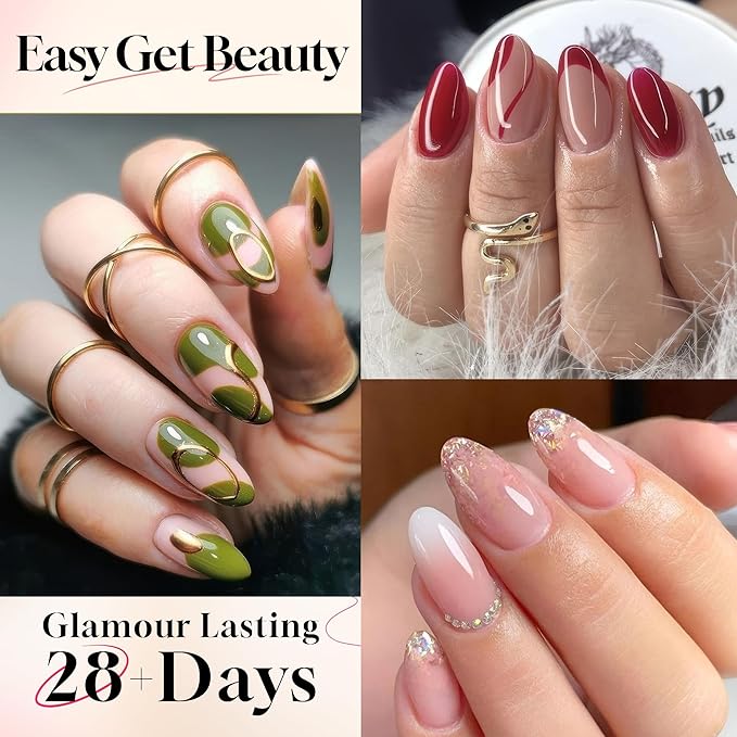 UNA GELLA Short Almond Gel Nail Tips: 504PCS Acylic Nail Tips Almond Shape Extra Short Pre Etched Half Cover 12sizes Salon Quality Soft Press On Nails DIY for Home Nails Extension