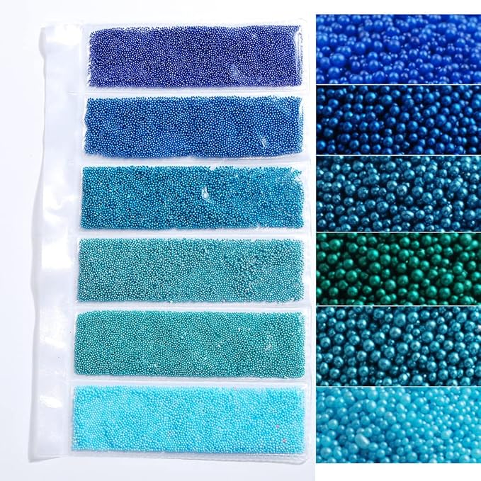 3D Nail Art Caviar Beads Micro Pixie Rhinestones Nail Decoration Mini Acrylic Beads Accessories 6 Colors