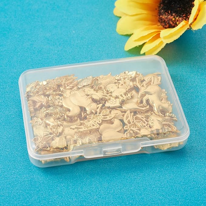 Pandahall 135Pcs Small Alloy Resin Fillers Supplies Forest Theme Butterfly Fairy Tulip Squirrel Filling Accessories for Resin Jewelry Making