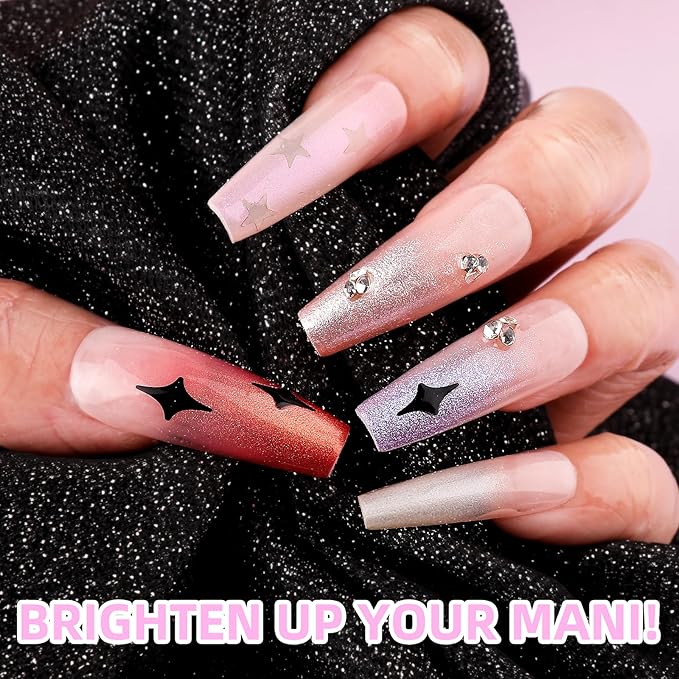 Solid Nail Art Paiting Gel Polish, 9 Colors Multi-Purpose Pink Purple Red Brown White Glitter Gradient Painting Gel French Flower Manicure DIY Nail Art Sponge Pat Paint Nail Polish Set