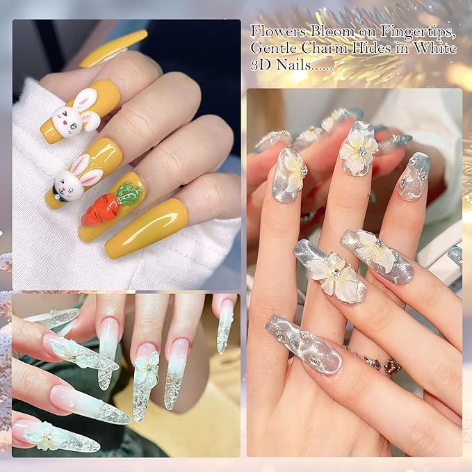 NAILGIL Clear and White Solid Builder Gel For Nails, Non-Sticky Hand 3D Sculpture Gel Nail Art Extension Sock Off UV LED Salon DIY at Home-30g/1oz