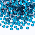 Malachite Blue Flatback Rhinestones, Glass Rhinestones for Nail Art and Craft, Glue Fix, Loose Crystal Gemstones(Malachite Blue, SS4, 2880pcs, 1.5-1.7mm)