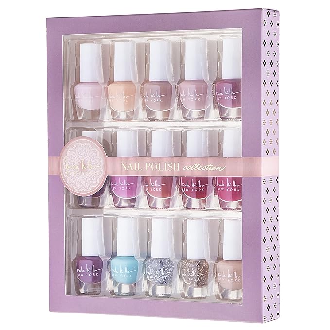 Nicole Miller Mini Nail Polish Set – Glossy, Vibrant Colors for Fingernails & Toenails, Purple