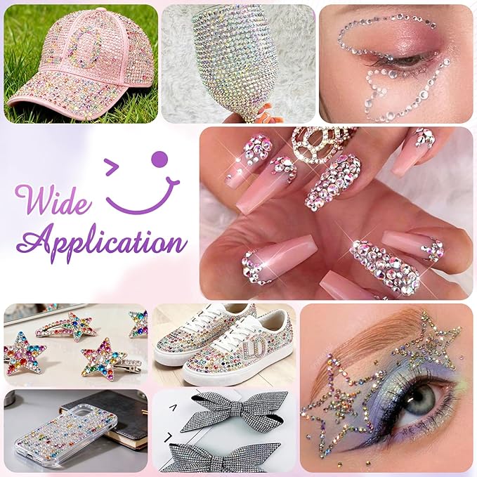 17000Pcs 32 Colors Jelly Resin Rhinestones for Bedazzling, 4mm Multicolor Flatback Gems for Crafting, Bedazzler Kit with 3Pcs B7000 Jewelry Glue for Clothes Shoes Nail Book Diamond Art