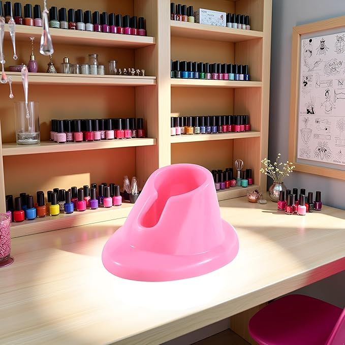 Pink Soft Rubber Nail Polish Bottle Holder Bottle Stand Manicure Display Tools Nail Art Supplies for Nail Organizer Display Nail Polish