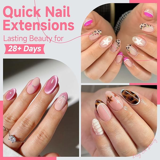 UNA GELLA Extra Short Almond Nail Tips 12 Sizes Short Almond Gel Nail Tips 120Pcs Soft Gel Clear Full Cover Nails Tips Acrylic False Nails Press On Nails for Extensions DIY Salon