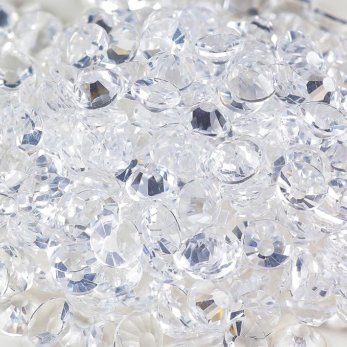 Genie Crystal ss30 Clear unfolid Glass Rhinestones,576 Pcs 6.3mm Flatback Rhinestone Gems Diamond Stones for DIY Crafts, Tumblers,Mug, Makeup, Dress, Shoes