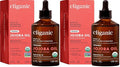 Cliganic Organic Jojoba Oil, 100% Pure (4oz) | Moisturizing for Face, Hair, Skin & Nails | Natural Cold Pressed Hexane Free | Base Carrier Oil (Pack of 2)