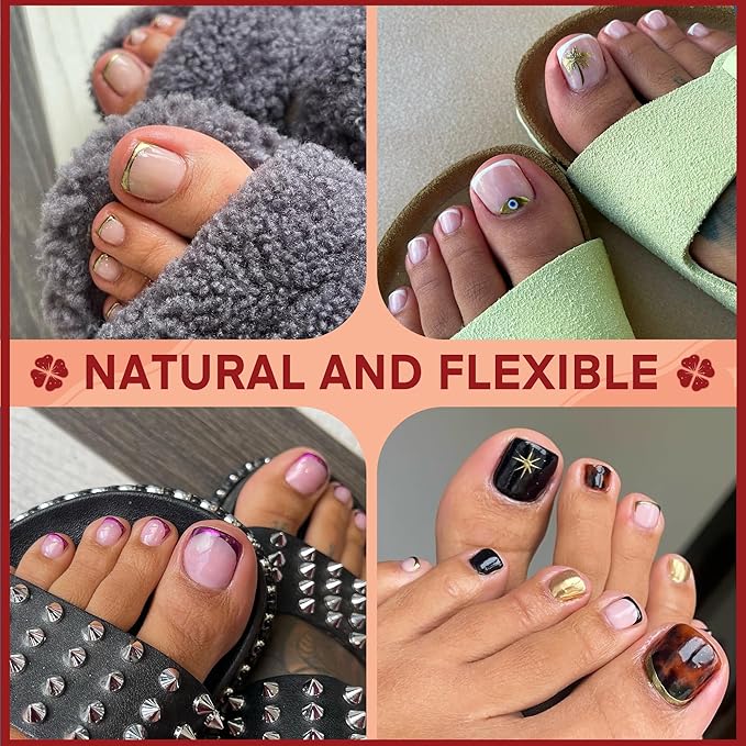 Square Toe Nail Tips: Full Cover Big Wide Matte Fake Toe Nails 15Sizes Soft Gel Pre-shape Clear Gel Toe Nail Tips Press ons For Nail Extensions Home DIY Salon 360Pcs