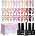 Crystal Cat Eye Gel Nail Polish 12 Colors with Magnetic Stick, Cat Eye Magnetic Nail Polish, Gel Polish, Salon DIY Home Gift for Women