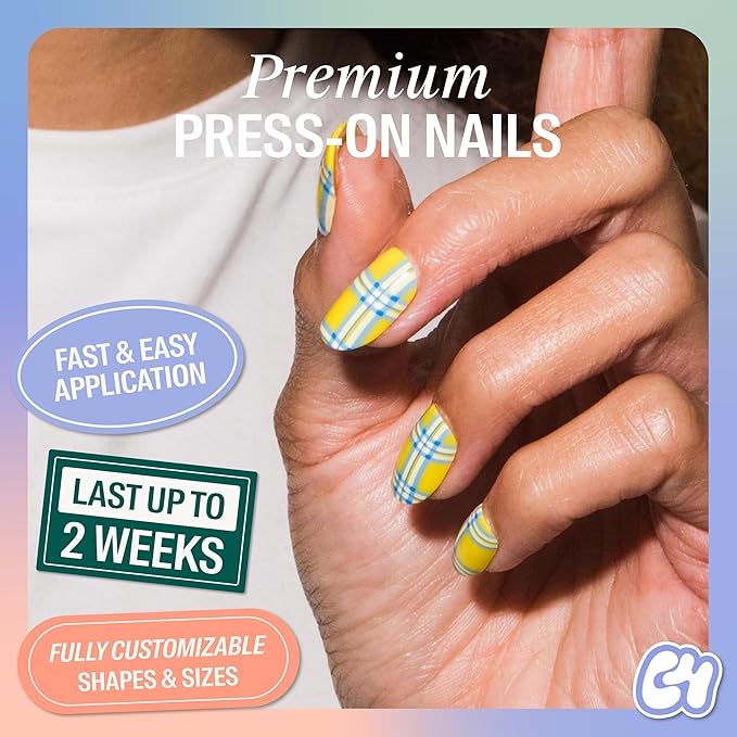 Chillhouse - Chill Tips, Press on Nails Kit - Ugh, As If (Oval) - 24 Nail Shapes & Sizes - Up to 2 Weeks of Wear - Customizable Fit - Reusable - Latina Founded & Women Owned - Beauty & Self Care