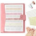60 Magnetic Nail Swatch Book,Leather Nail Color Display Book with 72 Magnetic Tips & Number Labels,Professional Detachable Page Design Nail Salon Color Display Book for Easy Preview & Storage