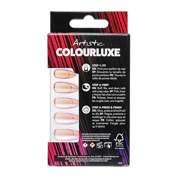 Artistic Colourluxe Press-On Tips - Kit Colourluxe Press-On Tips - Kits Nails - 30 Nails (Glazy About You, Kit)