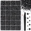 25000Pcs Resin Jelly Rhinestones for Crafting, Black 2-6mm Mixed Sizes Non Hotfix Flatback Gems, Bedazzling Crystal for DIY Crafts Clothing Tumblers Mugs Shoes Fabric Nail Art