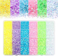 22800Pcs Rainbow Rhinestones for Crafts Nails Design Multi Sizes Flatback Resin AB Jelly Rhinestones 6 Colors Nail Gems for Nail Art DIY Clothes Shoes Jewelry