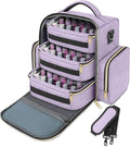 YOREPEK Nail Polish Organizer Holds Up to 72 Bottles (15ml - 0.5 fl.oz) and Nail Lamp, Nail Polish Storage with 3 Removable Pouches & Multiple Storage Sections for Manicure Set, Gifts for Manicurist