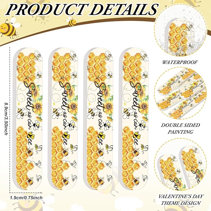 50 Pcs Sweet as Can Bee Baby Shower Party Favors Bee Mini Nail Files Spring Baby Sower Decorations Honeybee Emery Board Gender Reveal Party Souvenir Gift Bag Stuffers for Guest Winners Prizes