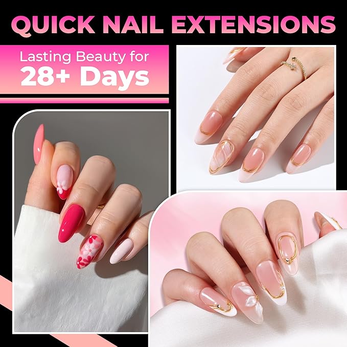 UNA GELLA Almond Nail Tips: 510Pcs Almond Gel Nails Tips 15 Sizes Pre-Etched Full Cover Almond Clear Press on Nails Acrylic False No C Curve Nail Tips for Press on Nail Extensions Home DIY Salon