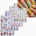 Valentines Day Nail Stickers Red Hearts Nail Decals Cute Yellow Love Nail Designs Multi Kawaii Bow Lace French Tips Nails Supplies Spring Holiday Nails Art Supplies for Women DIY Manicure 4 Sheet