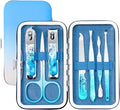 Nail Clippers Set 7 in 1 Stainless Steel, Professional Manicure Pedicure Kit Scissors Set with Luxurious Travel Case- Portable Travel Nail Grooming Kit Gift for Women