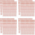 PATIKIL 1320 Pcs Acrylic Gem Sticker, 4 Size 3/4/5/6mm Self Adhesive Rhinestones Face Gem Stones Bling Jewelry for Nail Art Craft Clothes DIY Makeup Decoration Party, Red