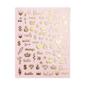 Impressed 5 Sheets Gold Holographic Nail Art Stickers - 500+ Small Customized Nail Decals for Fake Nail Design Decorations – Cute Salon Nails Accessories - Manicure Décor Supplies for Women and Men