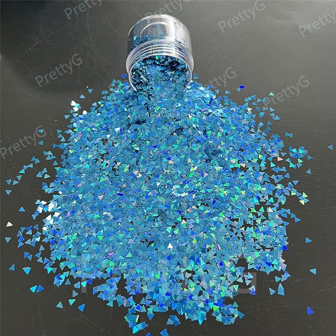 DIY 12pcs Color Set Nail Sequins Laser Triangle Shape Glitter Flakes Manicure Art Decoration Accessories Tools LB-Triangle