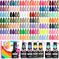 VANREESA 48 Pcs Gel Nail Polish Set 42 Colors Spring Summer Fall Winter Gel Polish with 2 Pcs Base Coat & 4 Effects Top Coat Nail Kit Gifts for Women Girls Nail Art Salon at Home