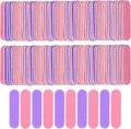 Mini Nail File Bulk 300Pcs (180/240 Grit), Disposable Nail Files Double Sided Emery Boards Home or Professional Manicure Tools(Purple and Pink)