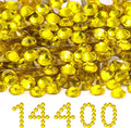 Flatback Rhinestones Bulk, 14400PCS Citrine Rhinestones for Clothes DIY Decoration Crafts, Citrine, SS20, 4.6-4.8mm