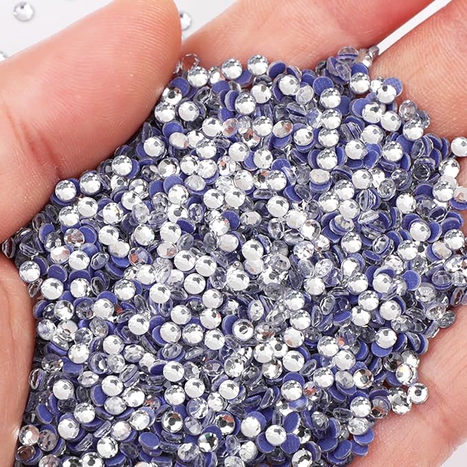 NCB 14400pcs Hotfix Crystal Rhinestones for Clothes Crafts, Hot Fix Bulk Flatback Crystals, Iron on Hotfix for DIY Decoration 100 Gross (Clear Crystal, ss10/14400pcs)
