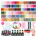 VANREESA Gel Nail Polish Kit with U V Light 53 Pcs Gel Polish Nail Set 36 Popular Colors Nail Polish Set with Base and 4 Effects Top Coat with Manicure Tools Complete Nail Kit Gifts for Women Girls