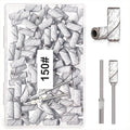 BLESWIN 100pcs Small Sanding Bands with Upgraded 3mm Mandrel Bit, 150 Grit for Acrylic Nail, Gel Nail Removing, Professional Nail Sanding Belt for Manicure and Pedicure, White