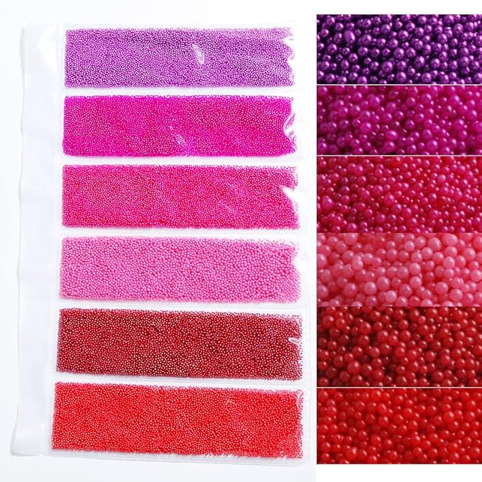 3D Nail Art Caviar Beads Micro Pixie Rhinestones Nail Decoration Mini Acrylic Beads Accessories 6 Colors